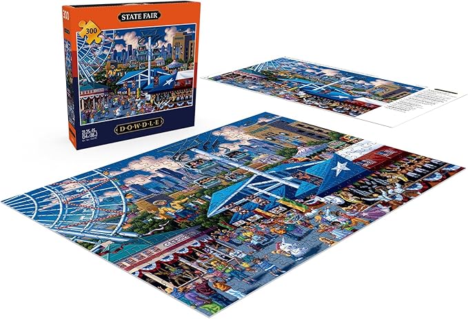 Buffalo Games - Eric Dowdle - State Fair - 300 Piece Jigsaw Puzzle for Adults - Challenging Puzzle Perfect for Game Nights - Finished Size is 21.25 x 15.00