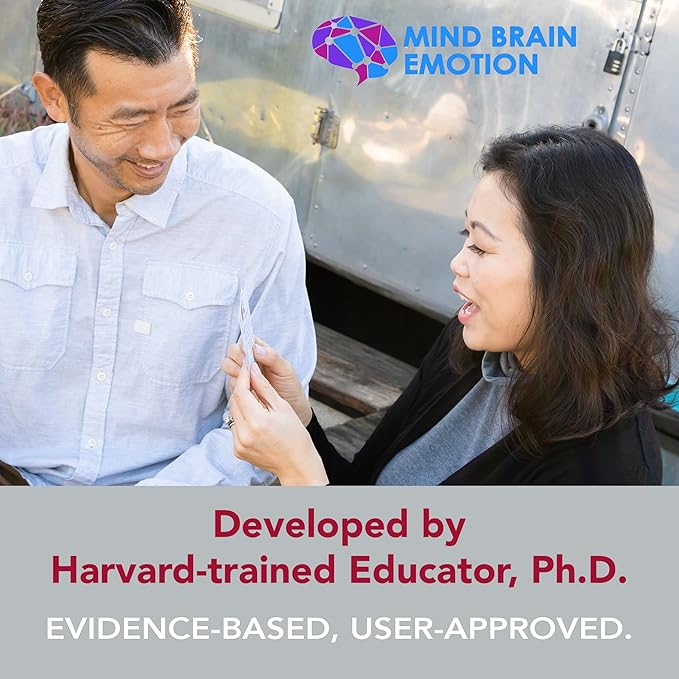 Mind Brain Emotion 52 Essential Coping Skills Cards - Self Care Exercises for Stress and Social Anxiety Relief - Resilience, Emotional Agility, Confidence Therapy Games for Teens, Adults