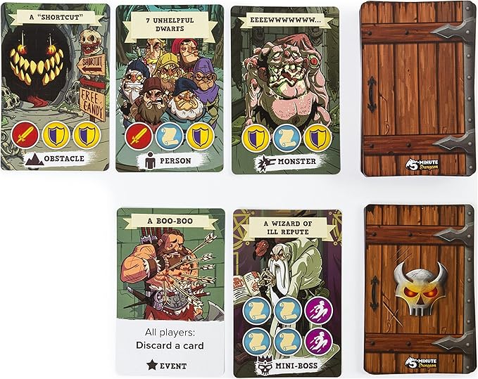 Wiggles 3D 5-Minute Dungeon A Chaotic, Co-Operative, Real-time Card Game | Fast-Paced Board Game | for Families, Ages 8 & up | 2-5 Players