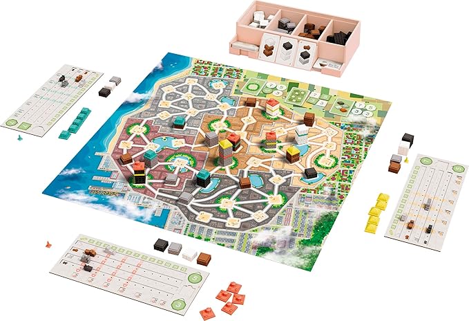 Monolith Board Games: Tower Up - City Building Board Game, Competitive Strategy, Urban Construction Plannning, Family, Ages 8+, 2-4 Players, 30 Min