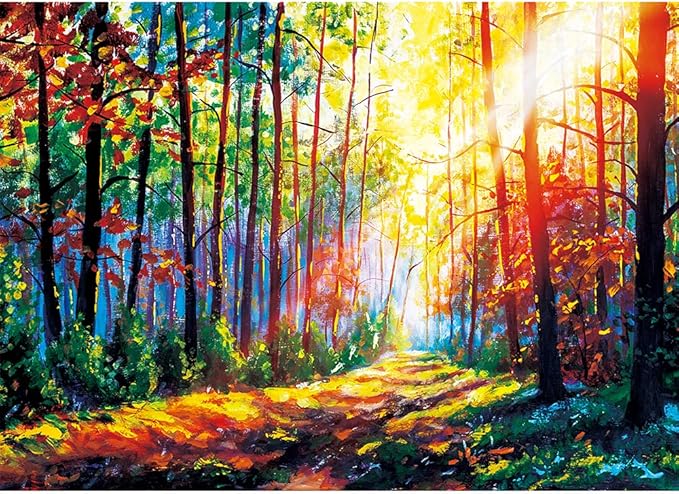 MaxRenard Game Jigsaw Puzzle 1000 Pieces for Adult Scenery Gorgeous Forest Challenge Toy Pieces Fit Together Perfectly