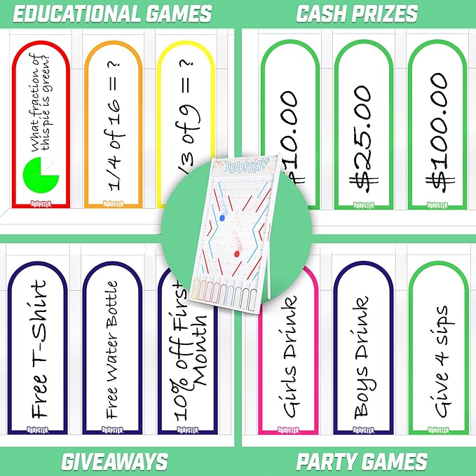 GoSports DROPSTER Prize Drop Game with Customizable Slots - Game Show Style Coin Drop - Great for Trade Show Prizes, Educational Trivia, Party Games & More