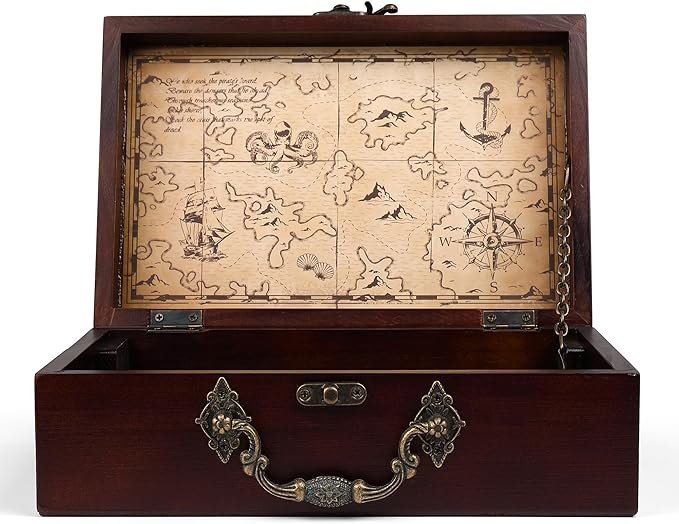 STERLING Games 12 Number Shut The Box Wooden Box Travel Case Nautical Theme Family Dice Game for Kids and Adults