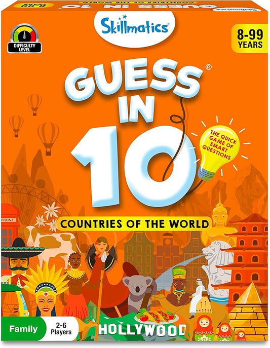 Skillmatics Guess in 10 Countries of The World, Perfect for Boys, Girls, Kids & Families Who Love Card Games, Educational Toys, Board Games, Trivia, Gifts for Ages 8, 9, 10 & Up