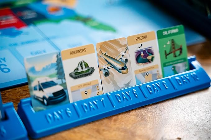 10 Days in The USA | Family Road Trip Board Game for All Ages | Designed by Alan Moon - Designer of Ticket to Ride | 2-4 Players | 30 Min | Ages 8 and Up
