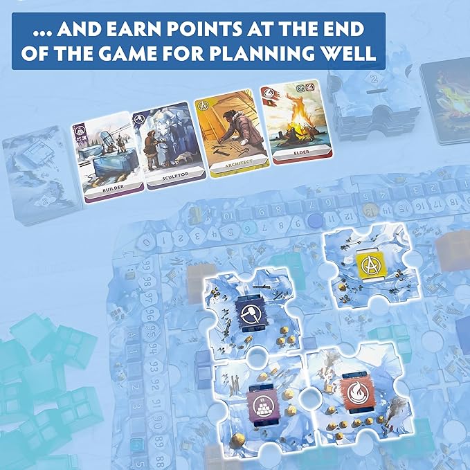 Nunatak: Temple of Ice| Strategy Game | Boardgame | Competitive Game| 2-4 Player Game | Ages 10+