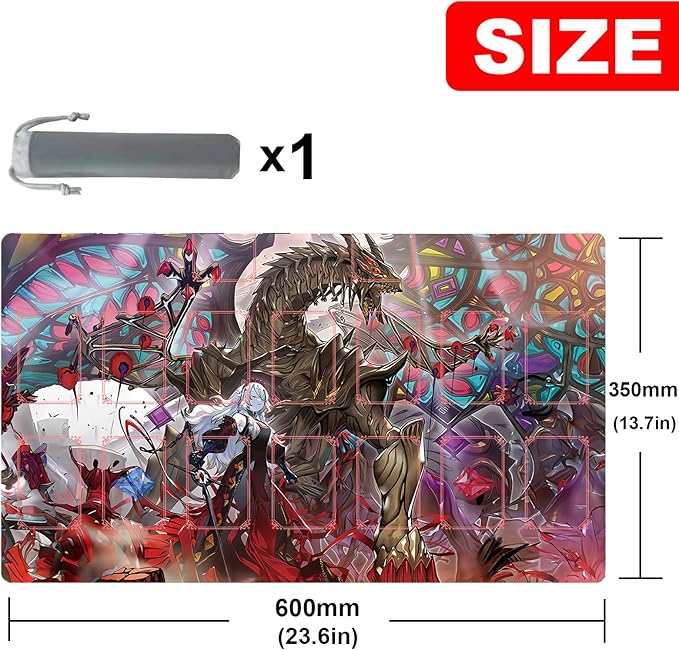 ygo playmat Gaming Competition Pad Mat Card Binder Deck 23.6x13.7in