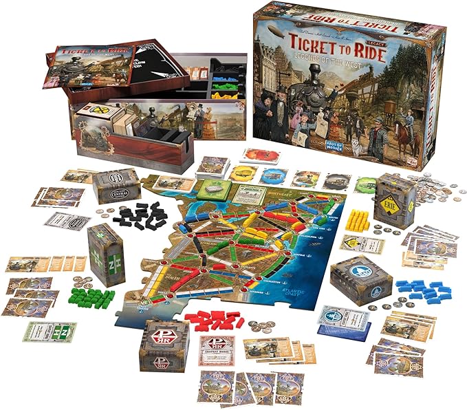Ticket to Ride Legacy: Legends of The West Board Game - The Ultimate Train Adventure! Strategy Game, Family Game for Kids & Adults, Ages 10+, 2-5 Players, 20-90 Min Playtime, Made by Days of Wonder