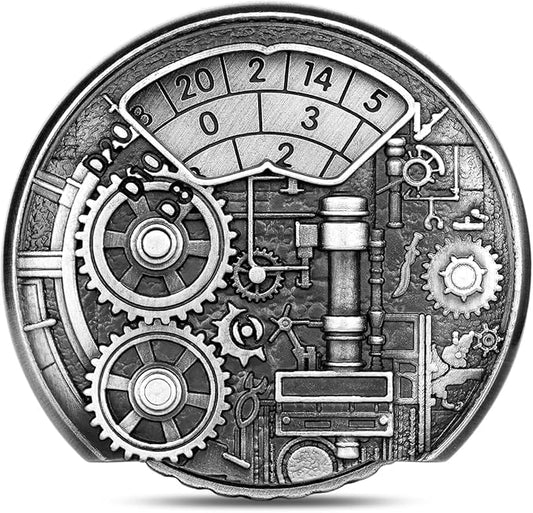 Spinner DND Dice Set, 7-in-1 Fingertip Gyro Metallic DND Dice, DND Starter Set, Dungeon Gears Dice Spinner for DND Dice Set, D&D Gifts with Gift Box, Role Playing Game Board Game Accessories, Silver