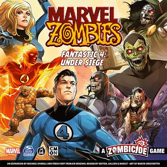 Marvel Zombies: A Zombicide Game - Fantastic 4: Under Siege - Defend or Corrupt Marvel's First Family in the Apocalypse! Cooperative Strategy Game, Ages 14+, 1-6 Players, 90 Min Playtime, Made by CMON