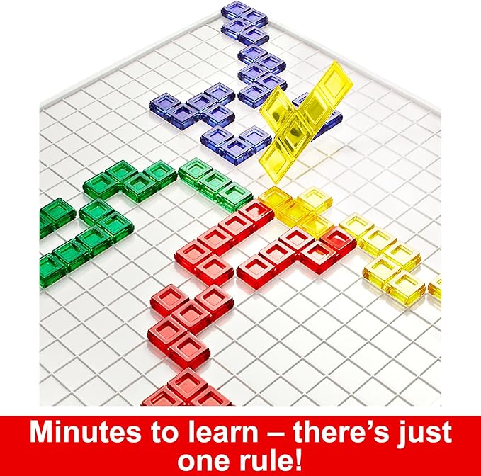 Mattel Games Blokus Strategy Board Game, Family Game for Kids & Adults with Colorblind Accessible Pieces & Just One Rule