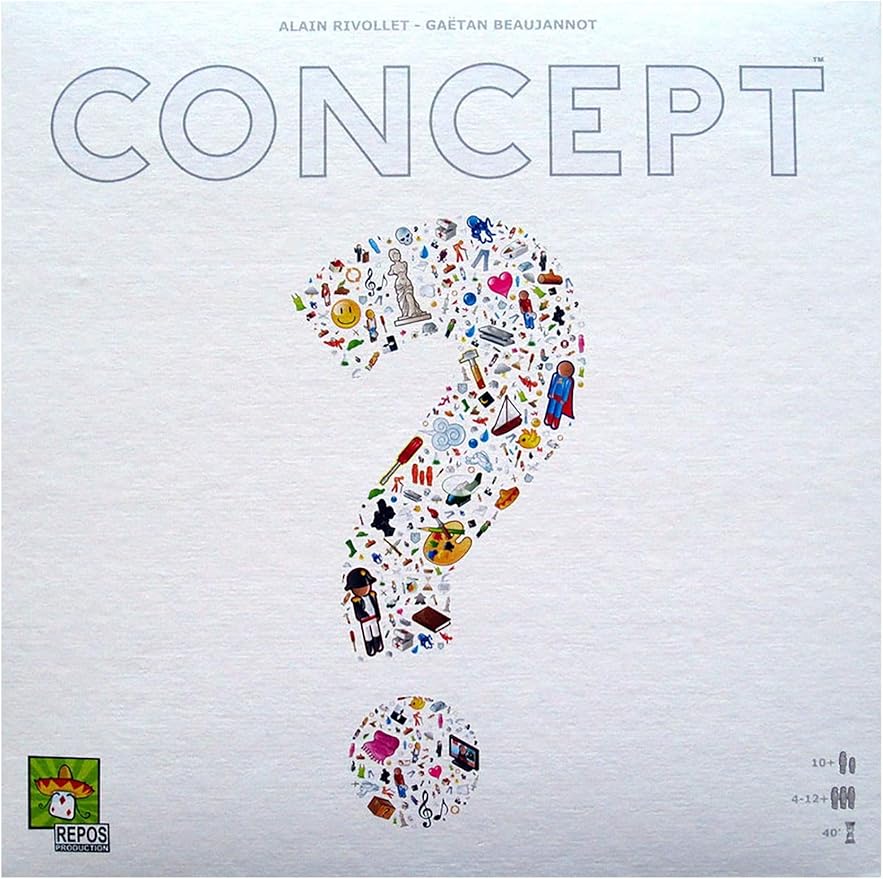 Concept Party Game | Award-Winning Board Game | Team-Based Guessing | Fun Family Game for Adults and Kids | Ages 10+ | 4-12+ Players | Average Playtime 40 Minutes | Made by Repos Production