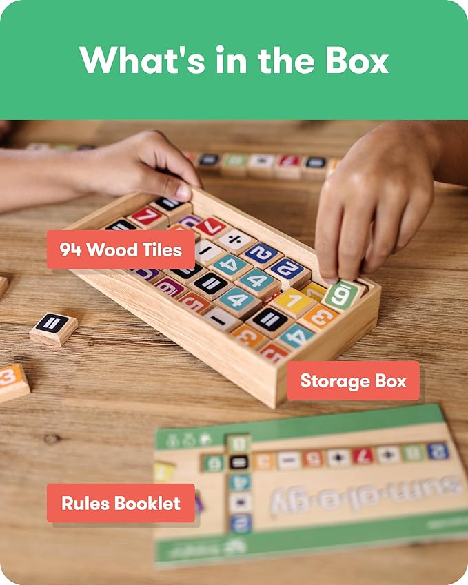 SimplyFun Sumology Math Game - One of The Most Fun Math Games for Kids Ages 8-12 - Practice Addition, Subtraction, Multiplication and Division - 2 or More Players or Play in Teams!