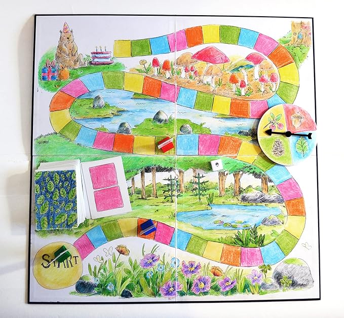 Create Your Own Board Game Set – DIY Kit with Blank Game Board, Game Pieces, Blank Cards, Dice, Spinner, Rulebook, Sand Timer – Build Your Own Game for Family Board Games