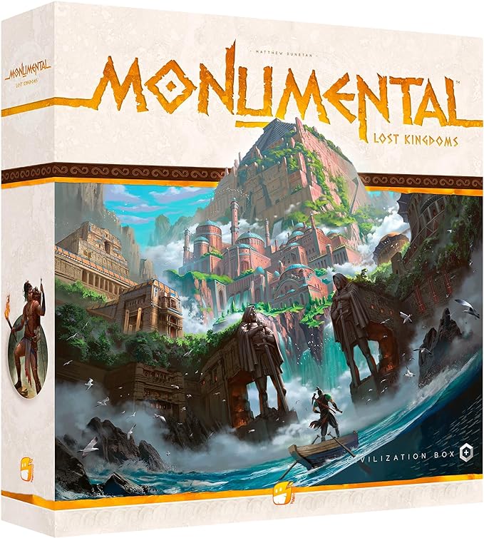 Monumental Lost Kingdoms Expansion - Civilization & Deckbuilding Board Game, Adds a 5th Player, Ages 10+, 1-5 Players, 90-120 Min