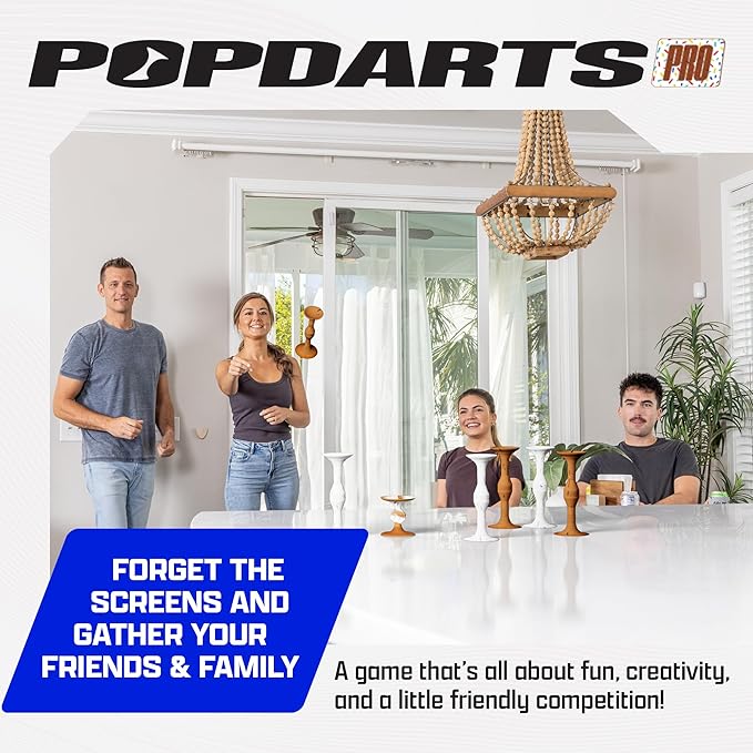 Popdarts PRO Pack Game Set (Party) - Indoor, Outdoor Suction Cup Throwing Game - Competition with a POP