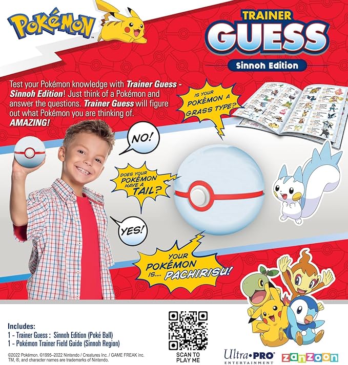 Ultra Pro Pokémon Trainer Guess Sinnoh Toy - Guess That Pokémon! Fun for Board Game & TCG Fans - Magic The Gathering, Card Binder - Challenge Friends & Family!
