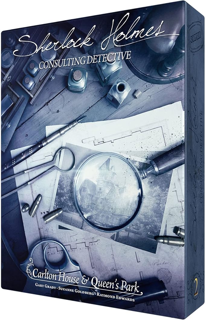 Sherlock Holmes Consulting Detective - Carlton House & Queen's Park Board Game - Captivating Mystery Game for Kids & Adults, Ages 14+, 1-8 Players, 90 Min Playtime, Made by Space Cowboys
