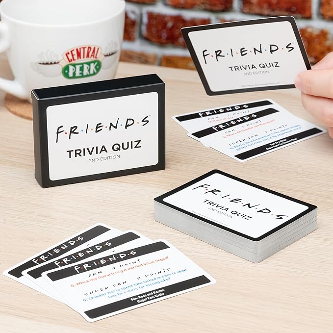 Paladone Friends TV Show - Trivia Quiz 2nd Edition Game - Officially Licensed Merchandise, 50 Cards, 100 Questions for Super Fans