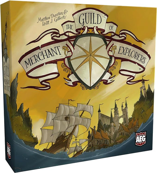 AEG The Guild of Merchant Explorers | Explore The World, Establish New Settlements | Nautical Voyage Adventure Board Game | 1-4 Players | Ages 10+