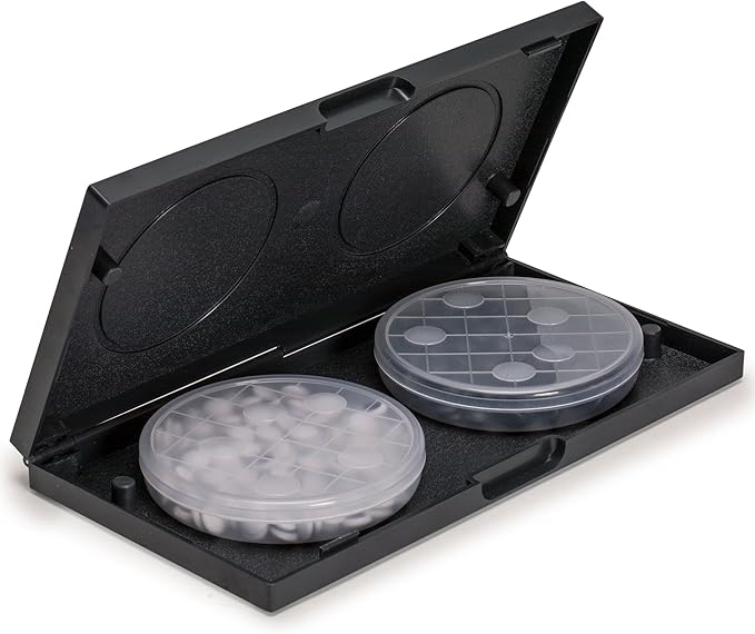 Yellow Mountain Imports Medium Magnetic 19x19 Go Game Set Board, 11-Inch with Single Convex Plastic Go Stones - Folding, Portable & Travel-Size Set