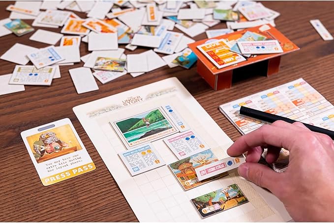 AEG & Flatout Games | Fit to Print | Build your Newspaper! | From the Creators of Cascadia | Easy to Learn | Quick to Play | Ages 10+ | For 1-6 Players