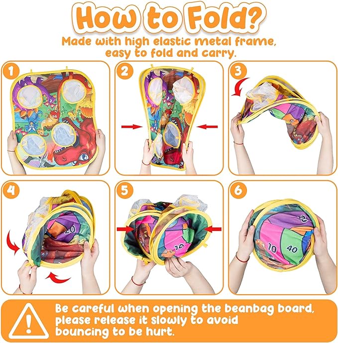 Bean Bag Toss Game for Kids - Cornhole Board Outdoor Toys for Toddlers -Party Activities Carnival Outside Yard Backyard Beach Lawn Games Toy for Kid Boys Girls Age 3 4 5 6 7 8 Year Old Birthday Gifts