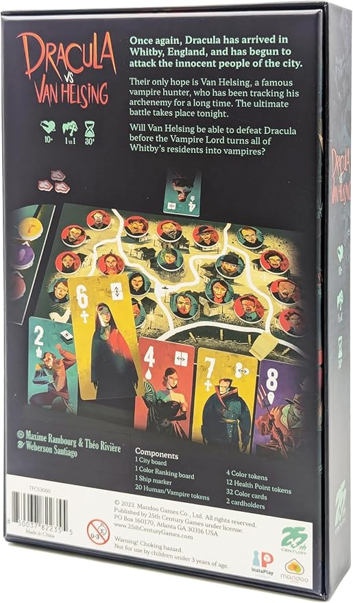 Dracula vs Van Helsing, Two Player Game, Save The Town from The Evil Count - 25th Century Games