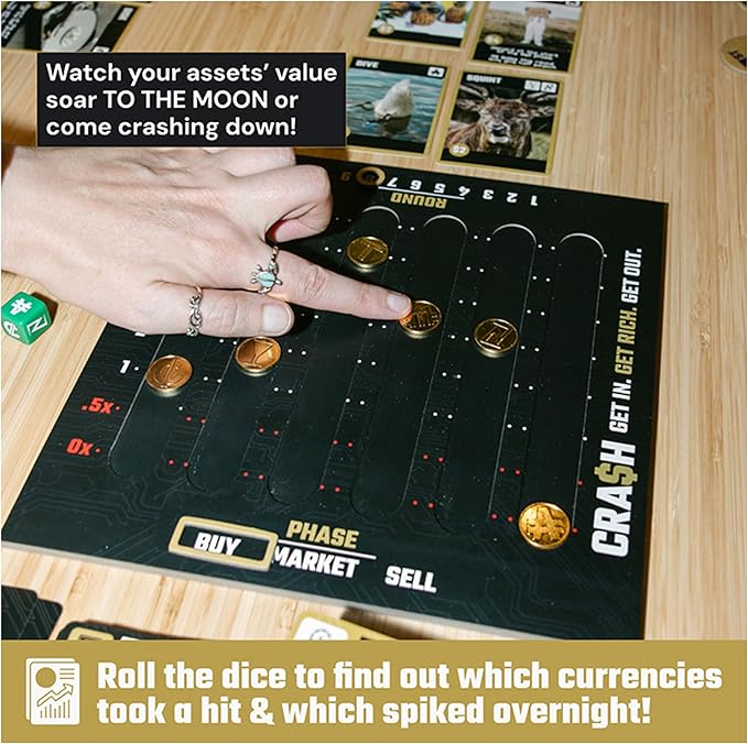 Spin Master Games, SolidRoots Crash, The Crypto Currency Family Strategy Game from The Makers of Mind The Gap, Family Games for Game Night, Ages 14+