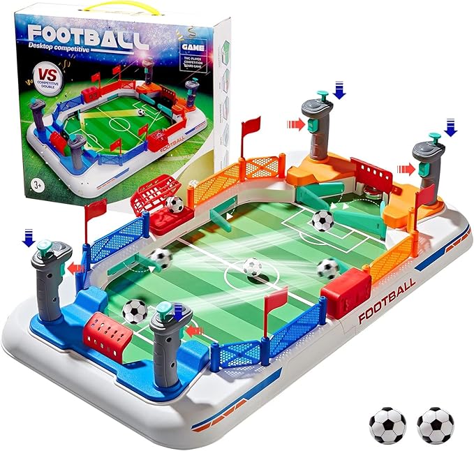 Mini Foosball Table Soccer Game for Kids：Birthday Gift Toys for 3 4 5 6 7 8-12 Year Old Boys and Girls，Indoor Sports Soccer Toy Board Game ，Fun Ideal for Family Gatherings