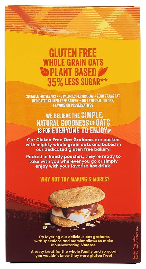 Nairn's Gluten-Free Stem Ginger Oat Grahams - Healthy, Tasty and Safe for Celiacs. Perfect On-the Go Snack .High Fiber, No Artificial Colors, Flavors, or Preservatives, 5.64oz