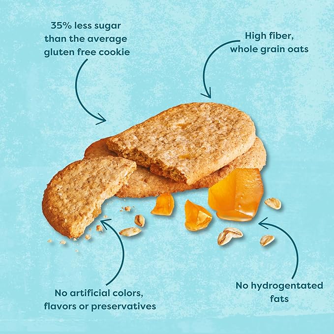 Nairn's Gluten-Free Stem Ginger Oat Grahams - Healthy, Tasty and Safe for Celiacs. Perfect On-the Go Snack .High Fiber, No Artificial Colors, Flavors, or Preservatives, 5.64oz
