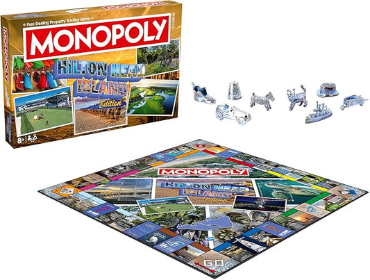 Monopoly Board Game – Hilton Head, SC Edition: 2-6 Players Family Board Games for Kids and Adults, Board Games for Kids 8 and Up, Great for Game Night