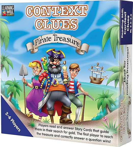 Edupress Learning Well Games Context Clues Game Blue Level—Pirate Treasure Game,LRN301