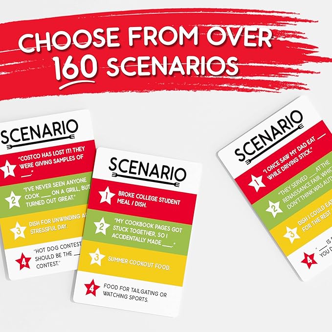 Blue Wasatch Games Plate It Up - A Foodie Party Game | Mix Ingredients and Make Crazy Dishes | Includes Over 350 Foods and Fun Scenarios | Ages 8+ | 3-6 Players | 20 Min to Play