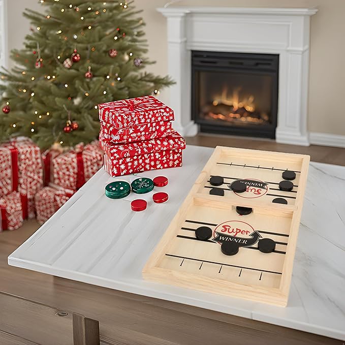 Fast Sling Puck Game,Sling Puck Game,Slingpuck Games Toy,Paced Super Winner Board Games Toys for Kids & Adults Medium Size