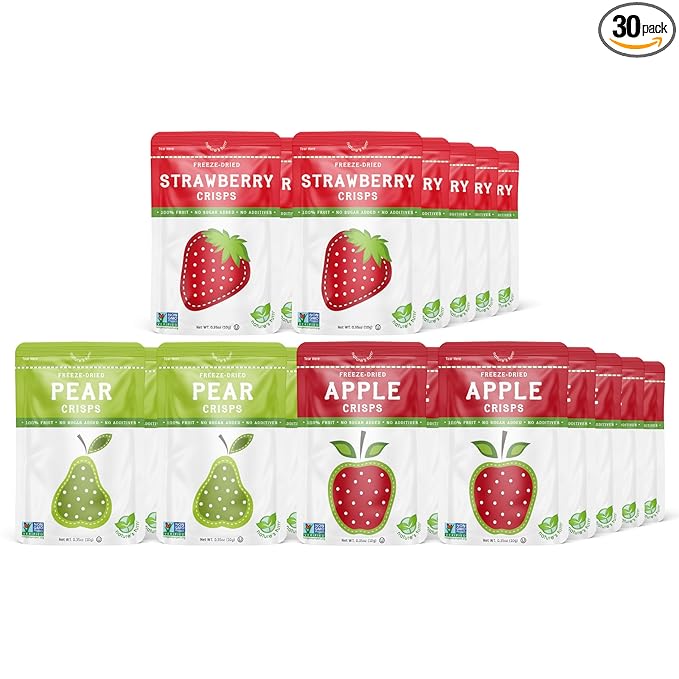 Nature’s Turn Freeze-Dried Fruit Snacks, Snack Size Variety, Pack of 30 (0.35 oz Each)
