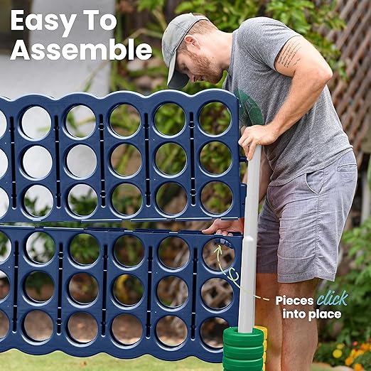 ECR4Kids Jumbo 4-To-Score, Giant Game, Blue/Gold