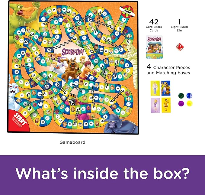 AQUARIUS Scooby-Doo Journey Board Game - Fun for Kids & Adults - Officially Licensed Scooby-Doo Merchandise & Collectibles (97018), Blue, White, Orange, for 96 months