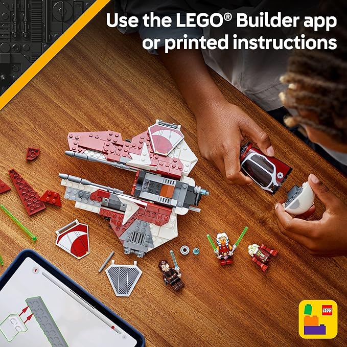 LEGO Star Wars: The Clone Wars Ahsoka's Jedi Interceptor Spaceship Building Toy - Kids Star Wars Toy for Boys and Girls, Ages 8+ - Gift Idea for Birthdays - 75401