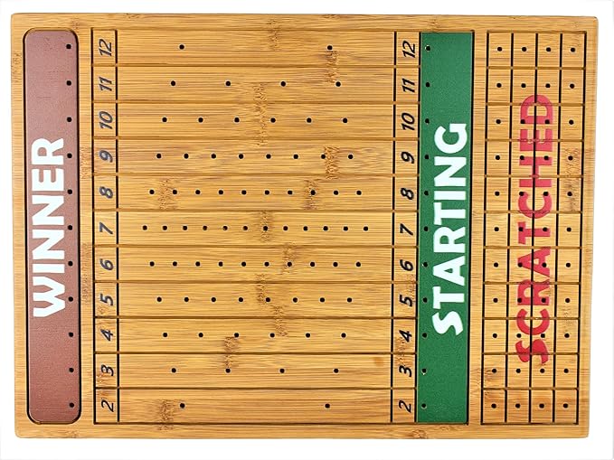 Metal Horse Race Board Game Set with Horse Racing Thick & Solid Wood Game Board(16"/Dark),11 Luxurious with 4 Antique(Gold,Silver,Red Cooper&Bronze) Metal Craft Horses, Dice&Cards (HR-M654)