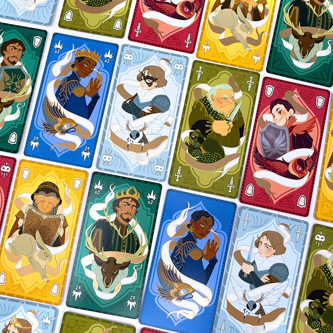 Pandasaurus Games Courtisans Card Game - Navigate Intrigue and Influence at The Queen's Banquet! Strategy Game, Fun Family Game for Kids & Adults, Ages 8+, 2-5 Players, 20-30 Min Playtime, Made