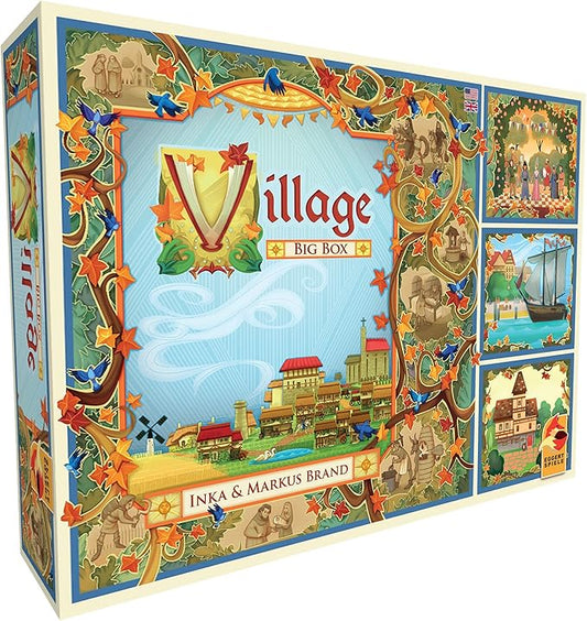 Village Board Game Big Box Edition - Includes All Expansions & Promos! Medieval Farming Strategy Game, Family Game for Kids & Adults, Ages 12+, 1-5 Players, 60-120 Min Playtime, Made by Eggertspiele