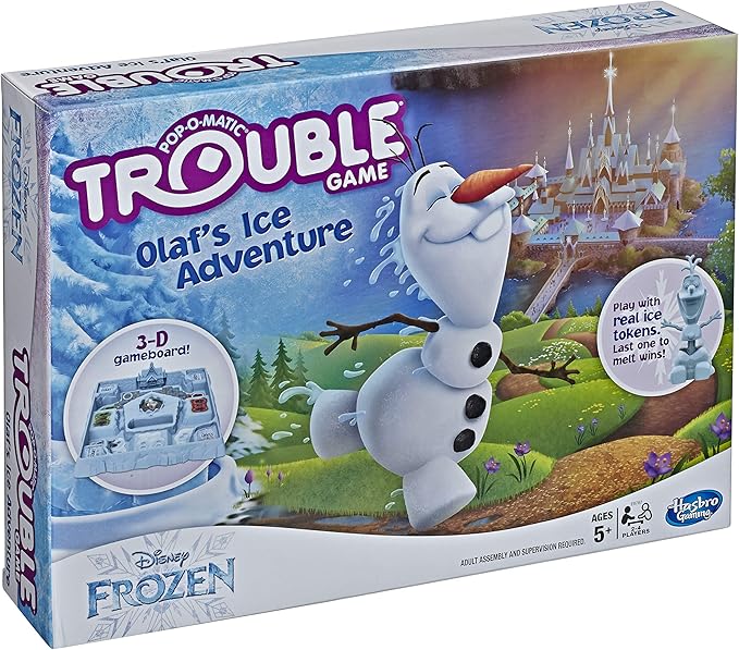 Hasbro Gaming Trouble Game Olaf's Ice Adventure