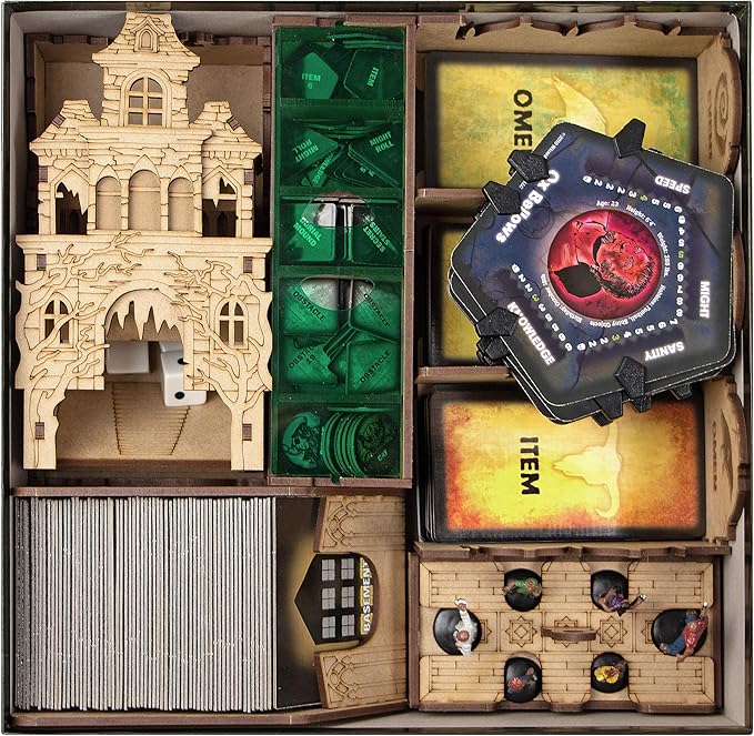 TowerRex Organizer for Betrayal at House on The Hill 2nd Ed Board Game, Widow's Walk Expansion, Storage Insert, Accessories Upgrade