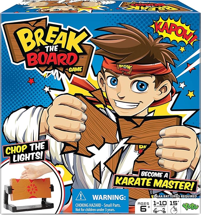 Break The Board Game - Interactive Fun for All - Includes 2-Piece Breakable Board & Stand | for Ages 6+ | 1-10 Players