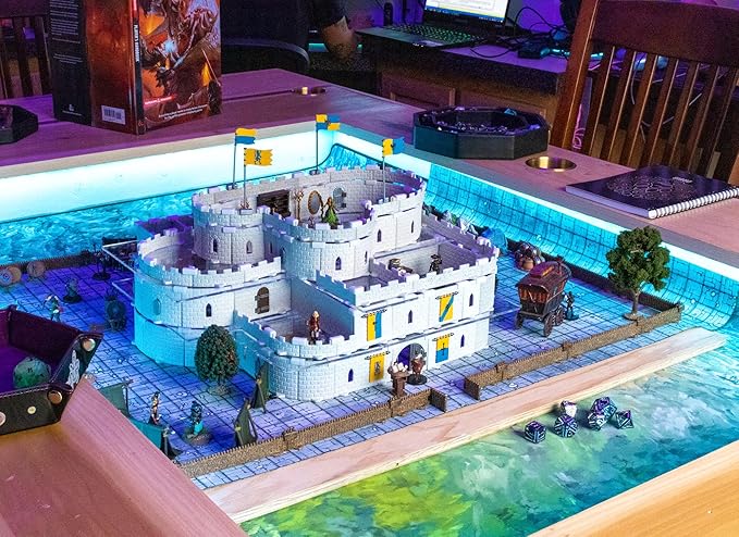 Palisades Fences Kit - Mini Dungeon Castle Cavern DND Terrain for Tabletop RPGs, Dungeons & Dragons, Pathfinder, War Gaming, and More! by DCD (34+pcs, 7ft 8in)