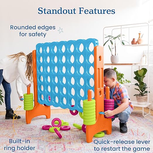 ECR4Kids Jumbo 4-To-Score, Giant Game, Vibrant