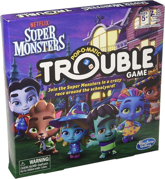 Hasbro Games Trouble: Netflix Super Monsters Edition Board Game for Kids Ages 5+
