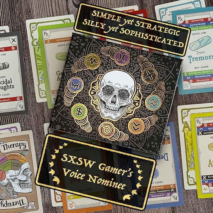 Pillbox Games Side Effects: Unleash The Fun & Chaos Using Therapy & Medication in This Hit Card Game for 2 to 8 Players